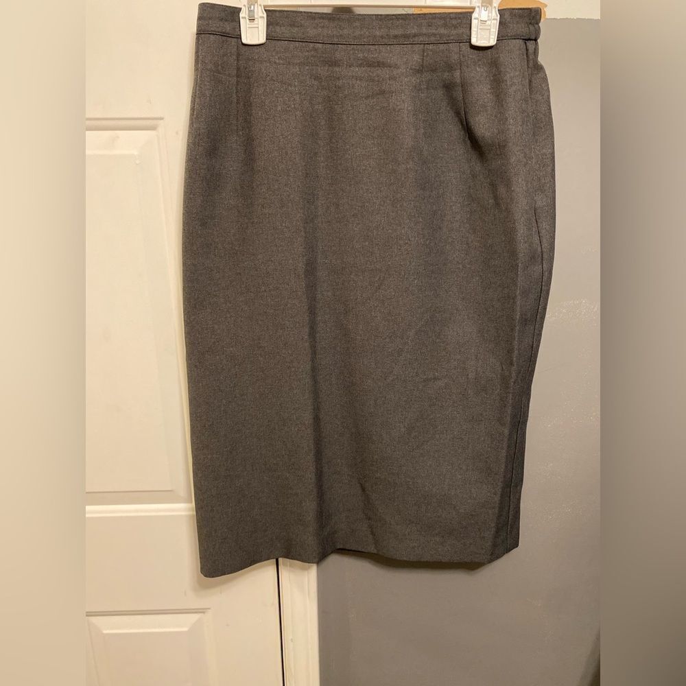 Leslie Fay Haberdashery Grey Pencil Skirt Size 14